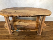 Pecan End Table with shelf